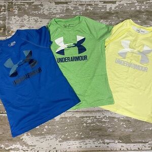 Youth Girls Lot of 3 Under Armour Size Small Shirts